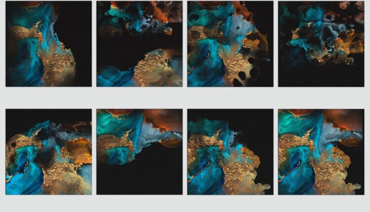 تصاویر PNG آبرنگی طلایی