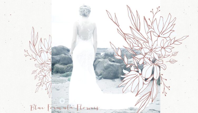 تصاویر پی ان جی گل خطی   Blue Formula Flowers