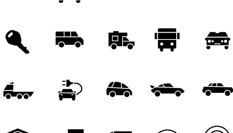 دانلود آیکن وسایل حمل و نقل   Vectors Black Transport Icons