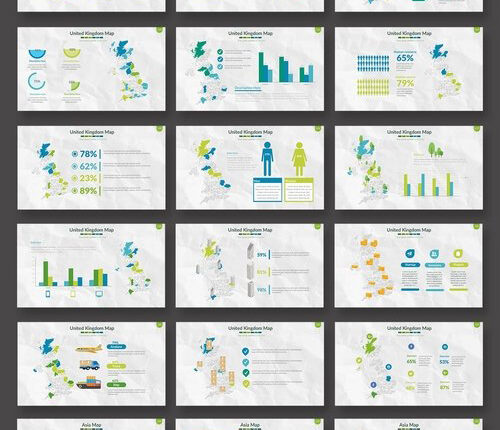 قالب آماده پاورپوینت نقشه جهان   Maps Powerpoint Templates