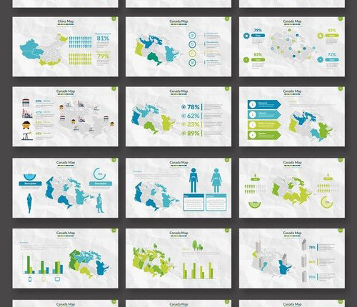 قالب آماده پاورپوینت نقشه جهان   Maps Powerpoint Templates