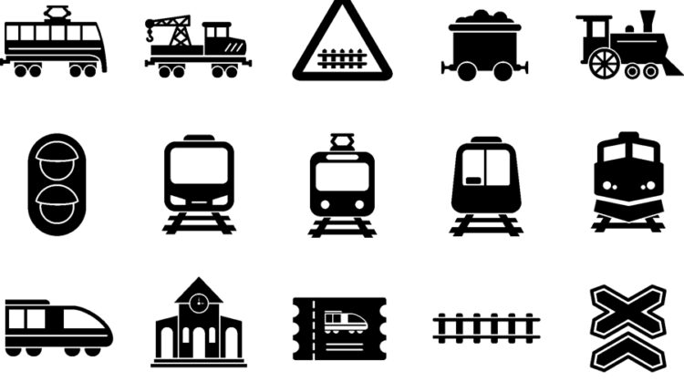 دانلود آیکن وسایل حمل و نقل   Vectors Black Transport Icons
