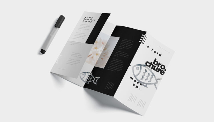 موکاپ بروشور 4 لت   Fold Brochure Mockups