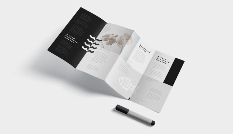 موکاپ بروشور 4 لت   Fold Brochure Mockups