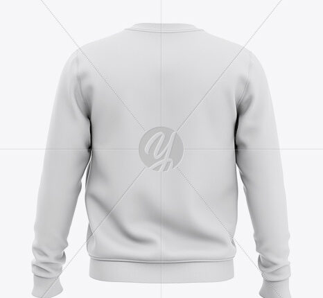 موکاپ سویشرت مردانه از زاویه پشت   Mens Sweatshirt mockup