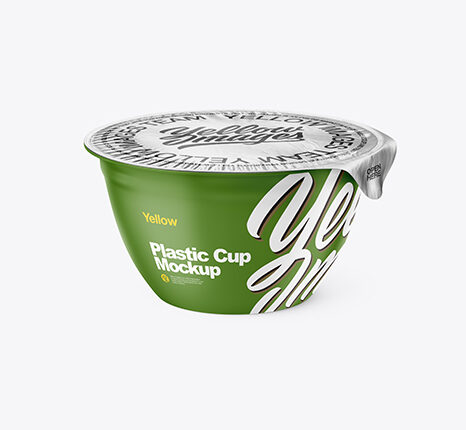 موکاپ بسته بندی بستنی لیوانی   Plastic Cup Mockup