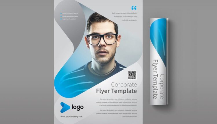 فایل لایه باز تراکت و پوستر شرکت تجاری   Corporate Flyer