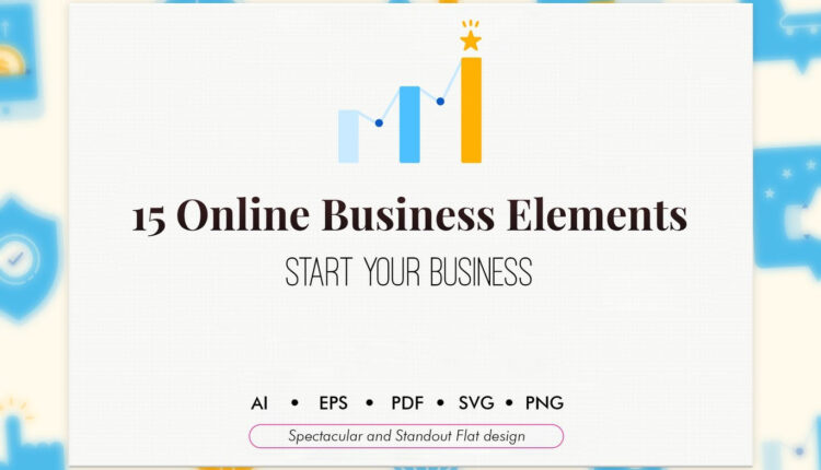 ۱۵ آیکن کسب و کار مجازی   15 Online business elements