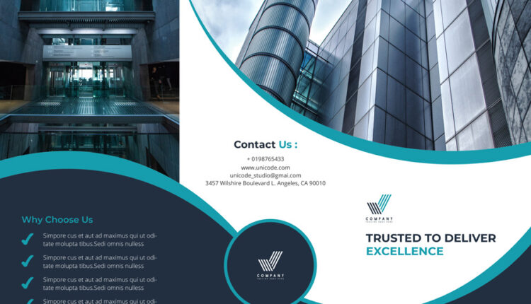 فایل لایه باز بروشور آماده مهندسی ساختمان   Business Brochure