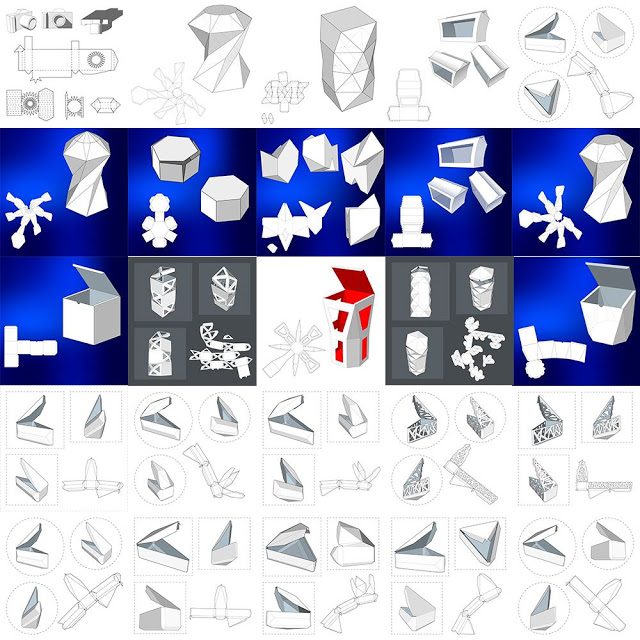 فایل لایه باز گسترده انواع بسته بندی Box Origami