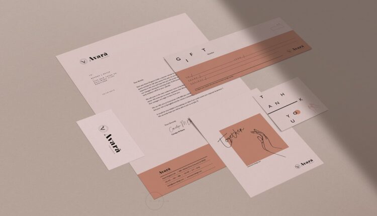 فایل لایه باز ست اداری و هویت بصری آوارا   Stationery Pack Avara