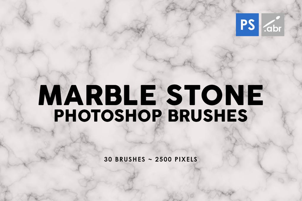 30 براش طرح سنگ مرمر برای فتوشاپ Marble Stone Brushes
