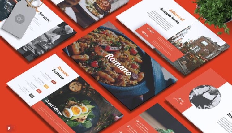 پاورپوینت آماده رومانو با موضوع رستوران   Restaurant Powerpoint