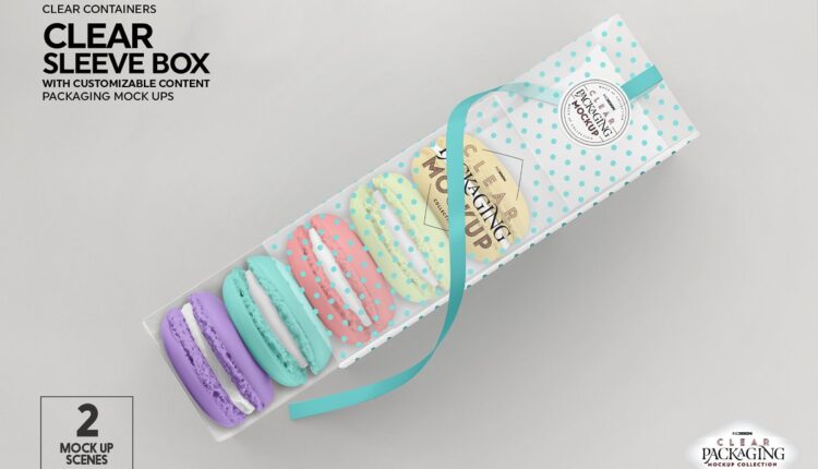 موکاپ بسته بندی شیرینی خامه ای   Box Packaging Mockup