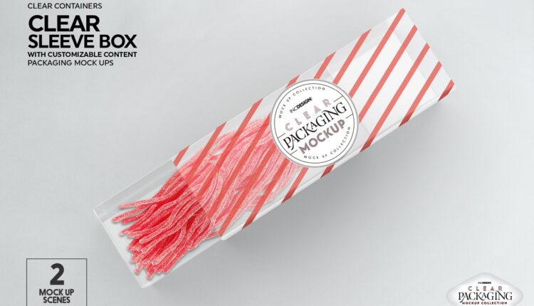 موکاپ بسته بندی شیرینی خامه ای   Box Packaging Mockup