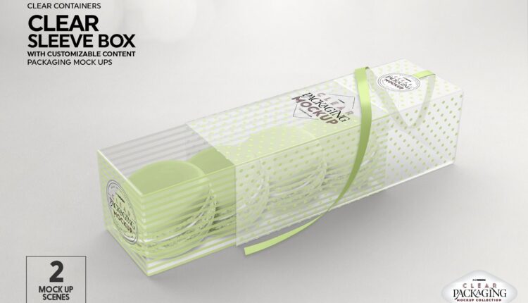 موکاپ بسته بندی شیرینی خامه ای   Box Packaging Mockup