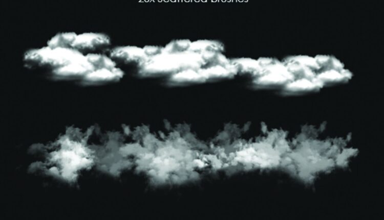 40 براش ابر فتوشاپ   Cloud Brushes for Photoshop