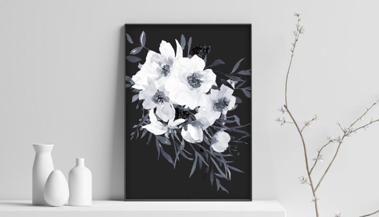 تصاویر بدون پس زمینه دسته گل رز سفید و خاکستری