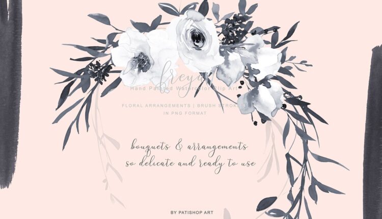 تصاویر بدون پس زمینه دسته گل رز سفید و خاکستری