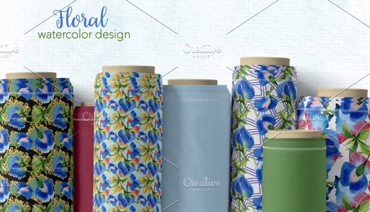 تصاویر PNG شکوفه های آبرنگی   Flowers Watercolor PNG