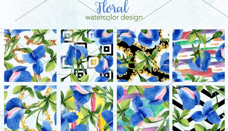 تصاویر PNG شکوفه های آبرنگی   Flowers Watercolor PNG