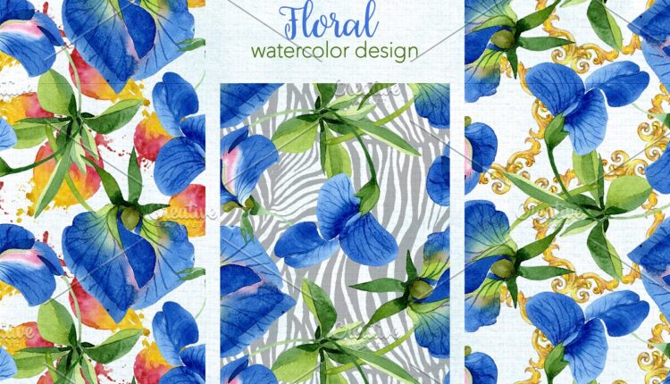 تصاویر PNG شکوفه های آبرنگی   Flowers Watercolor PNG