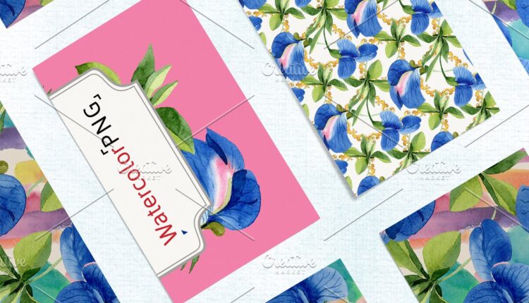 تصاویر PNG شکوفه های آبرنگی   Flowers Watercolor PNG
