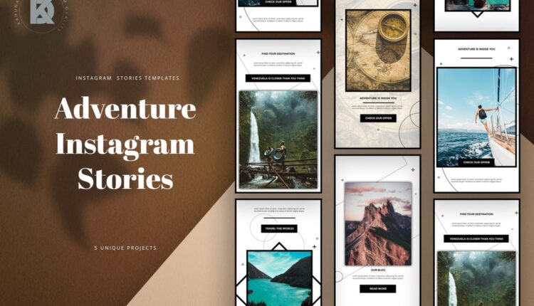 قالب های آماده استوری اینستاگرام   Adventure Instagram Stories