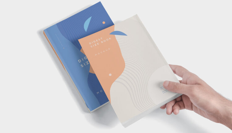موکاپ کتاب در زاویه های زیبا و خلاقانه   Size Book Mockups
