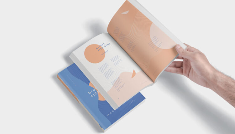 موکاپ کتاب در زاویه های زیبا و خلاقانه   Size Book Mockups