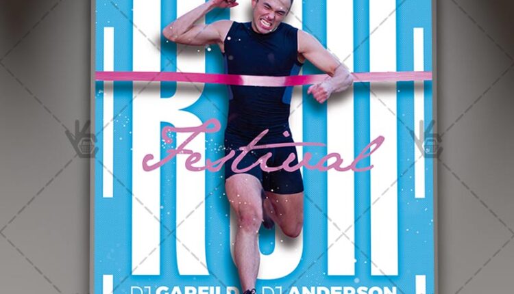 فایل لایه باز پوستر دومیدانی   FLYER MARATHON FEST