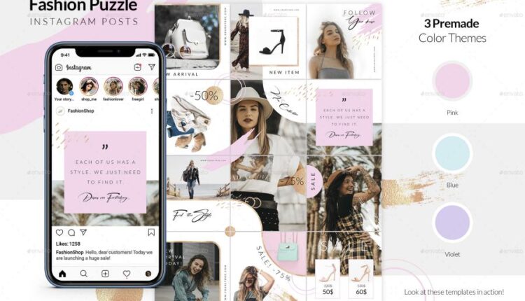 یونیفرم اینستاگرام با موضوع فشن   Fashion Instagram Posts