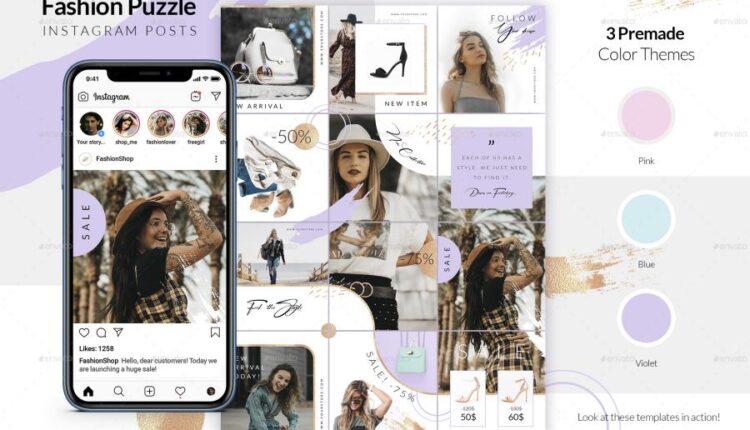 یونیفرم اینستاگرام با موضوع فشن   Fashion Instagram Posts