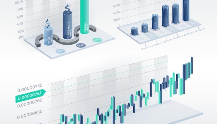 وکتور نمودار سه بعدی اینفوگرافیک   3D Infographic Elements