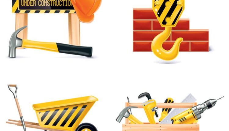 وکتور های جعبه و ابزار ساخت و ساز    construction tools for work