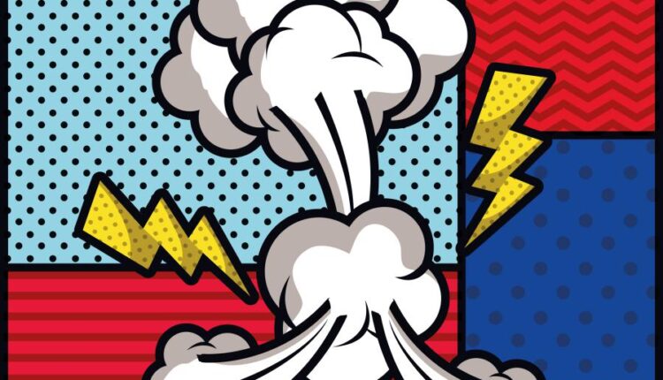 تصاویر کاربردی طراحی کمیک   Funny comic effect halftone