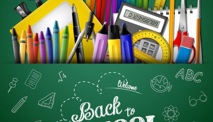 وکتور لوازم التحریر مدرسه   School Vector