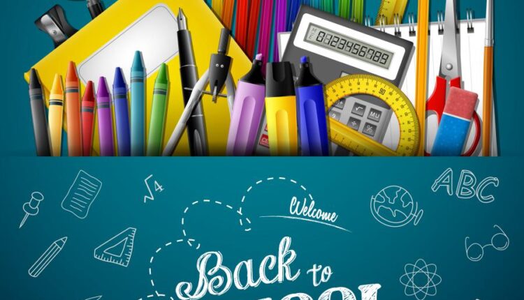 وکتور لوازم التحریر مدرسه   School Vector