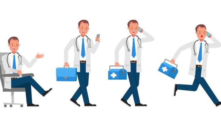 وکتور کاراکتر دکتر و پزشکی   Medicine professional doctor