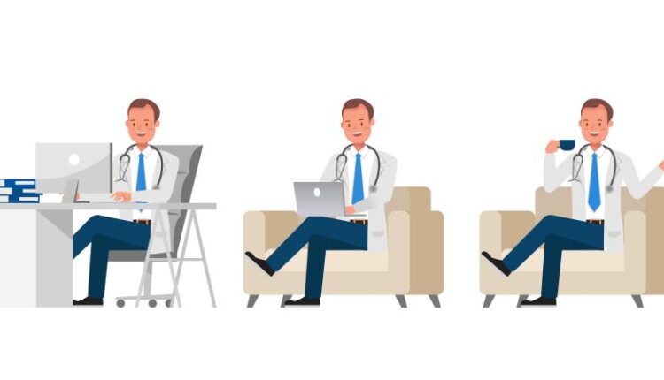 وکتور کاراکتر دکتر و پزشکی   Medicine professional doctor