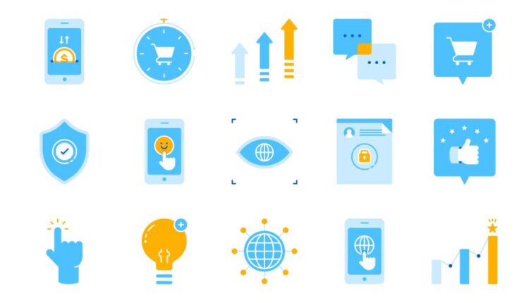 ۱۵ آیکن کسب و کار مجازی   15 Online business elements