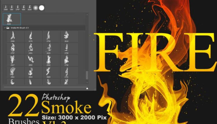 براش دود برای فتوشاپ   Smoke Photoshop Brushes
