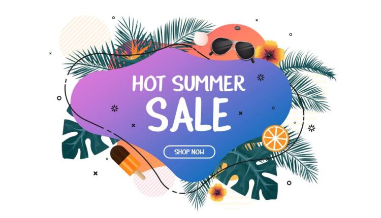 بنر آماده تبلیغات سایت برای حراج تابستانه   Sal web banners