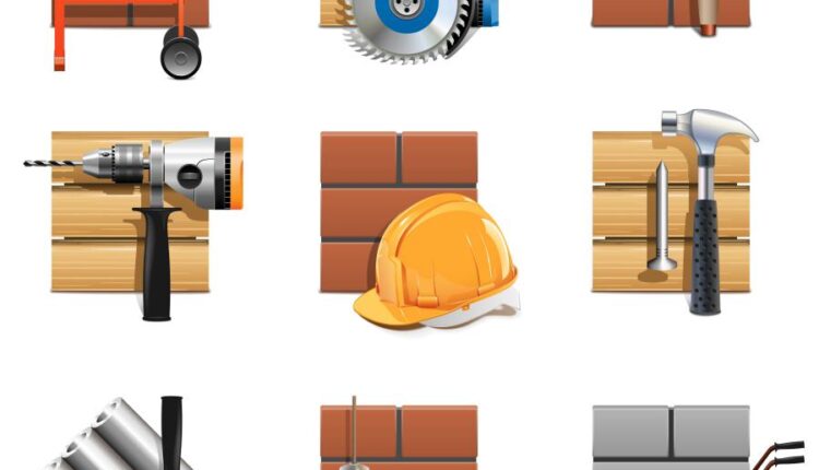 وکتور های جعبه و ابزار ساخت و ساز    construction tools for work