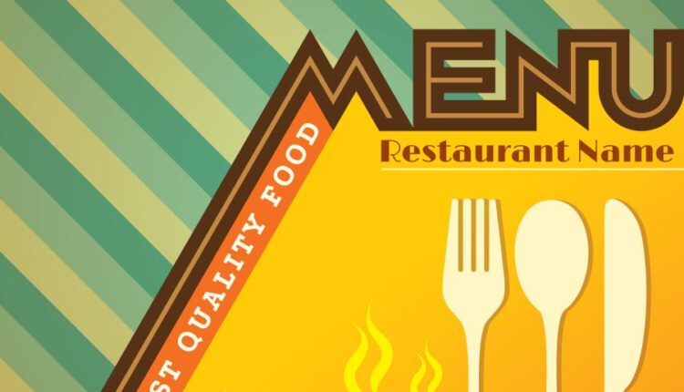 طرح روی جلد منوی رستوران و فست فود   Menu food vector