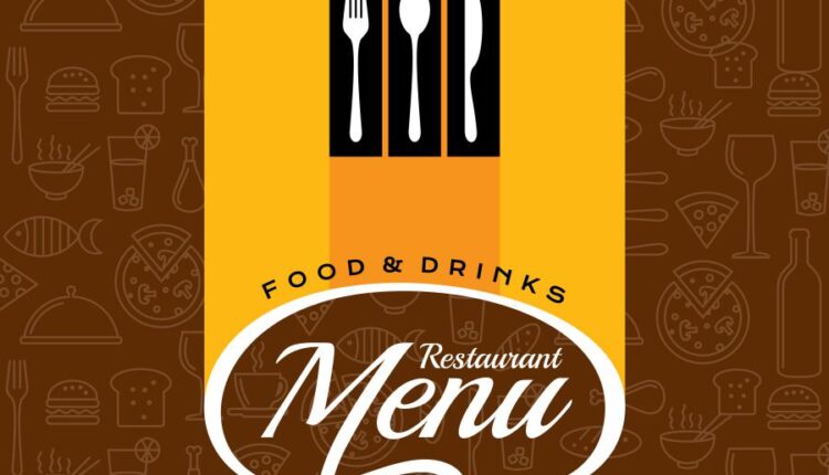 طرح روی جلد منوی رستوران و فست فود   Menu food vector