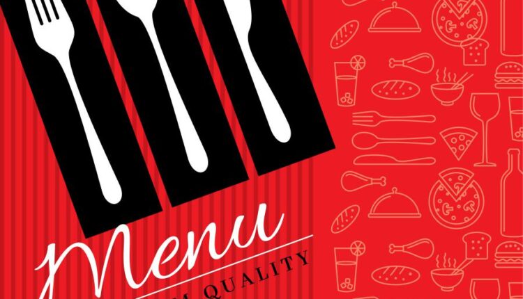 طرح روی جلد منوی رستوران و فست فود   Menu food vector