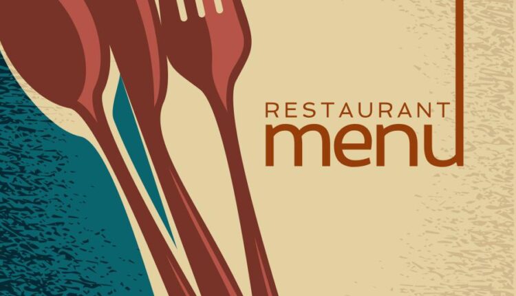 طرح روی جلد منوی رستوران و فست فود   Menu food vector