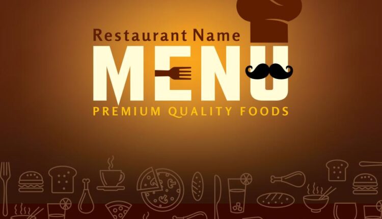 طرح روی جلد منوی رستوران و فست فود   Menu food vector