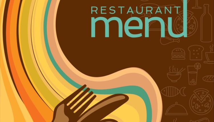 طرح روی جلد منوی رستوران و فست فود   Menu food vector